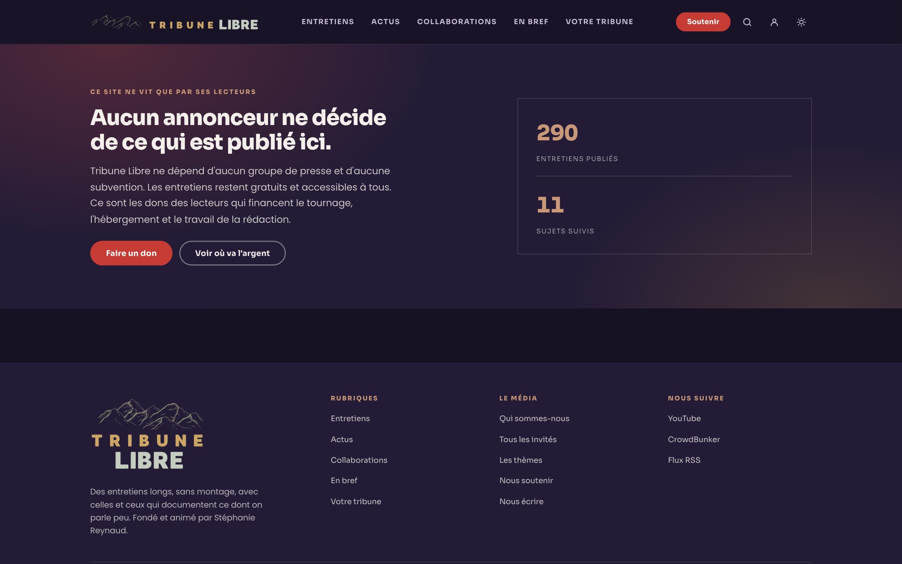Bande de fin d'accueil avec les compteurs d'entretiens