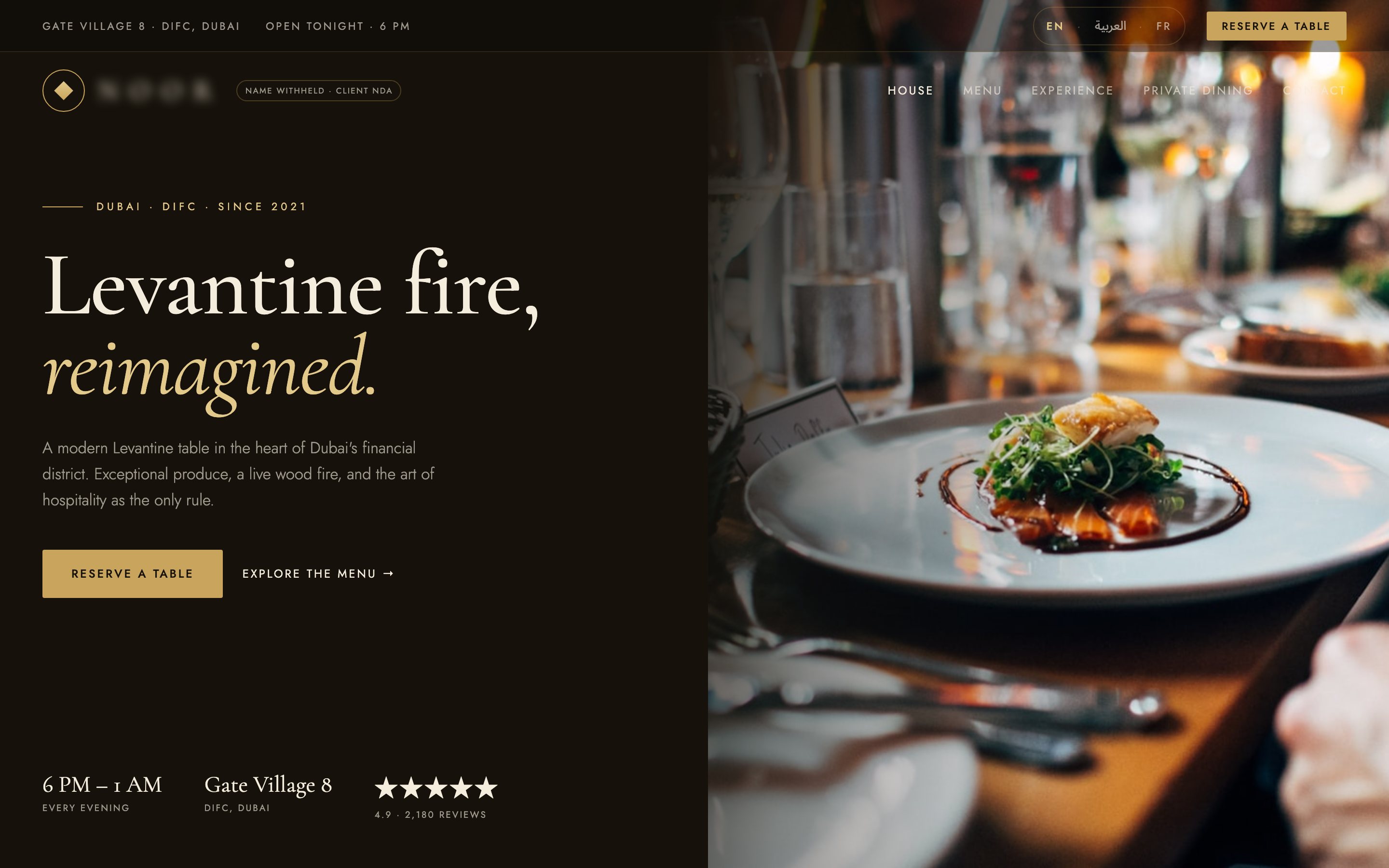 Aperçu du site Maison gastronomique
